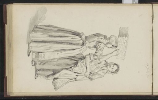 Two women with baskets