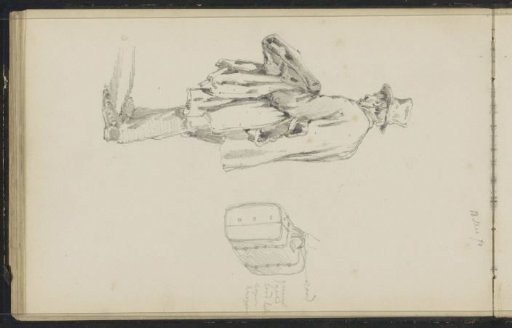 Trunk and a man with a coat over his arm