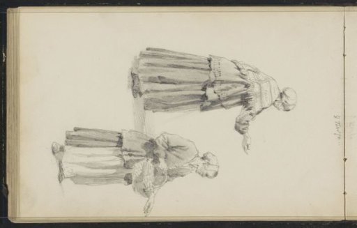 Two women with an outstretched arm