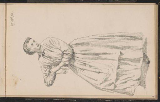Woman grasping her own wrist