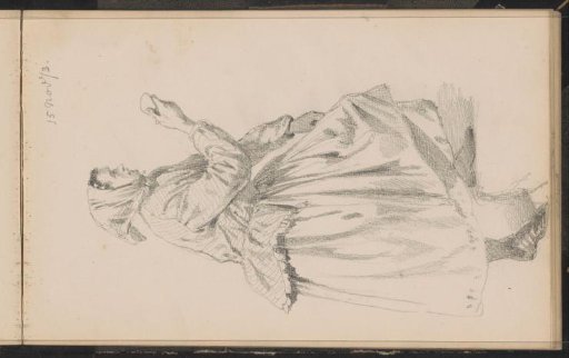 Woman with an object, possibly a potato