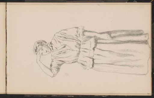 Woman with a hand above her eyes