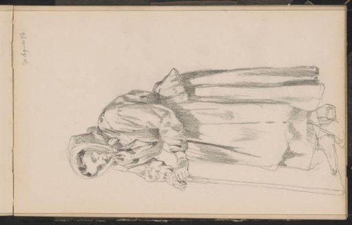 Old woman with a staff