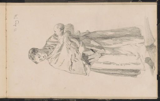 Woman with a child on her arm