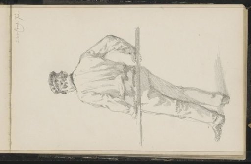 Leaning man with a cap