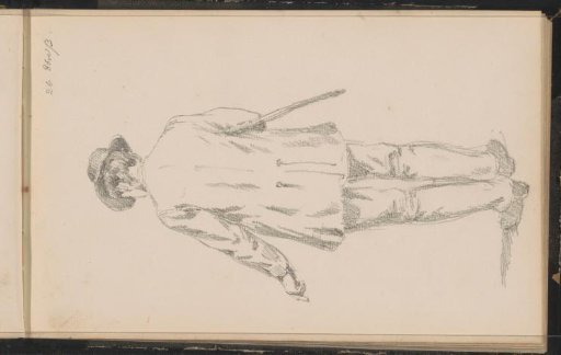 Man with an umbrella under his arm