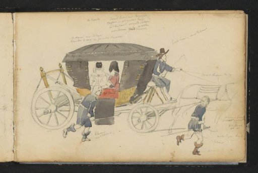 Two women in a carriage