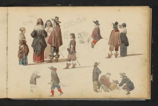 Figures in seventeenth-century dress