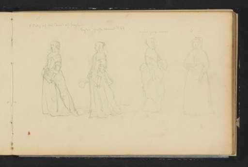 Four women in seventeenth-century dress