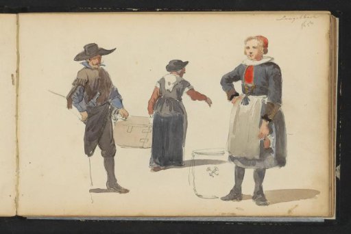 Figures in seventeenth-century dress