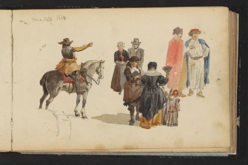 Figures in seventeenth-century dress