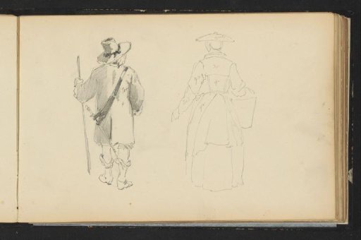 Man and woman in seventeenth-century clothing
