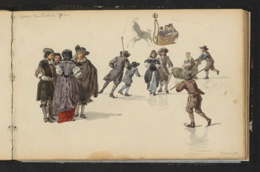 Figures in seventeenth-century clothing