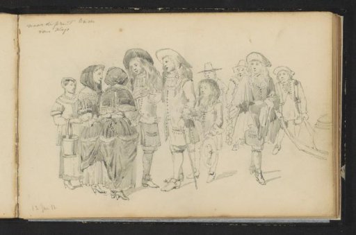 Figures in seventeenth-century clothing