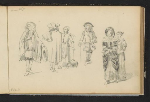 Figures in seventeenth-century clothing