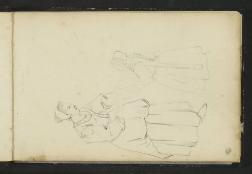 Woman handing a jug to a girl