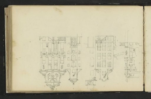 Five facade studies, probably in Amsterdam