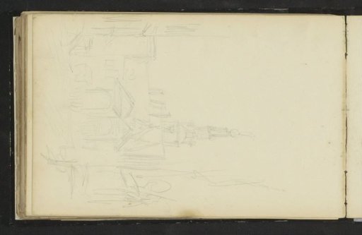 City view with a church tower, possibly in Amsterdam