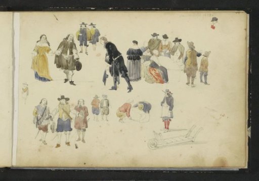Figures in seventeenth-century dress