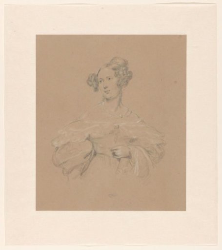 Portrait of a lady, half-length, turned to the left
