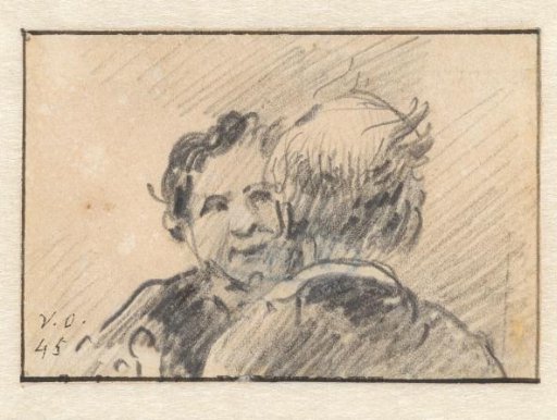 Sketch of two men in conversation