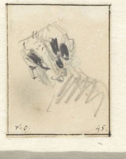 Study of a woman, in profile to the left