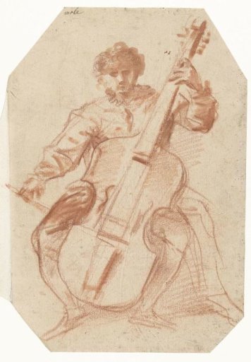 Viola da Gamba Player, En Face