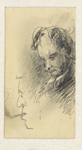 Two sketches of men's heads