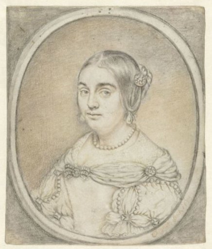 Portrait of a Lady in an oval frame