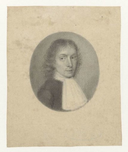 Portrait of a gentleman with a long white falling band, in an oval