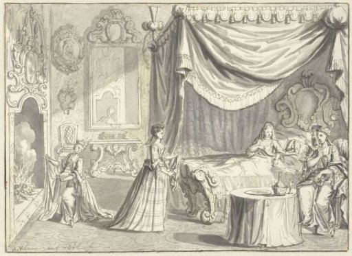 Childbirth of the Electress of Saxony at Pillnitz, 24 October 1721
