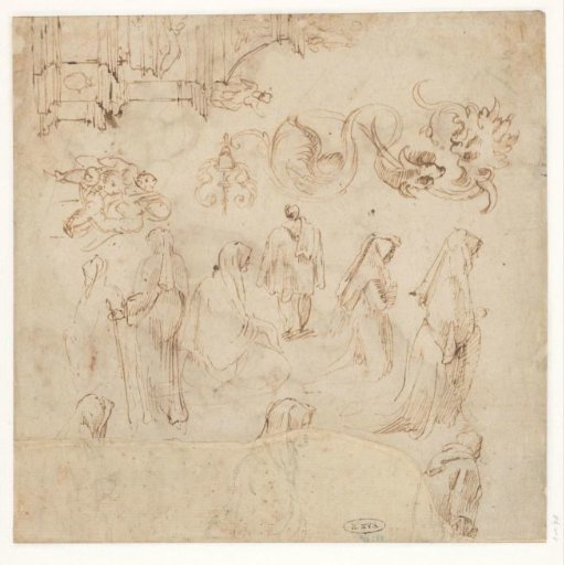 Study Sheet with Part of a Tomb