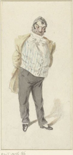 Caricature of a standing gentleman