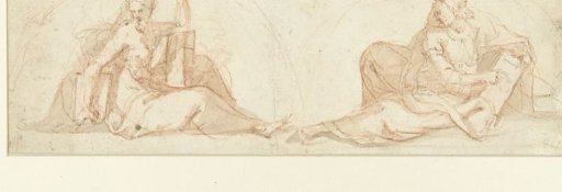 Two seated sibyls