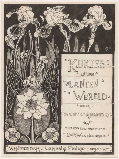 Cover design for: Knappert, Emilie C., Kijkjes in de plantenwereld, 1893