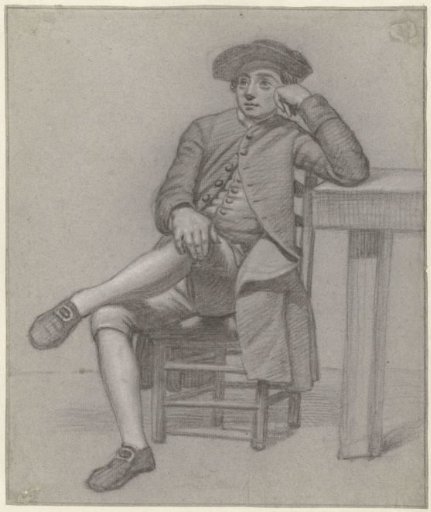Seated man with crossed legs