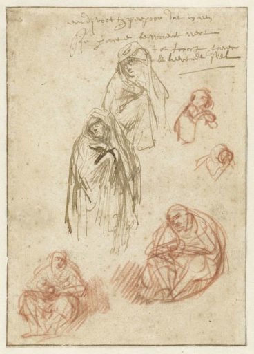 Studies of the Mourning Magdalen and the Virgin