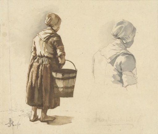 Studies of a fisherwoman