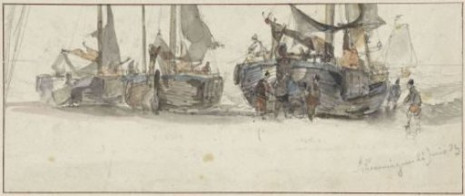 Fishing boats on the beach at Scheveningen