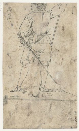 Study of a Standing Soldier, Seen from Behind