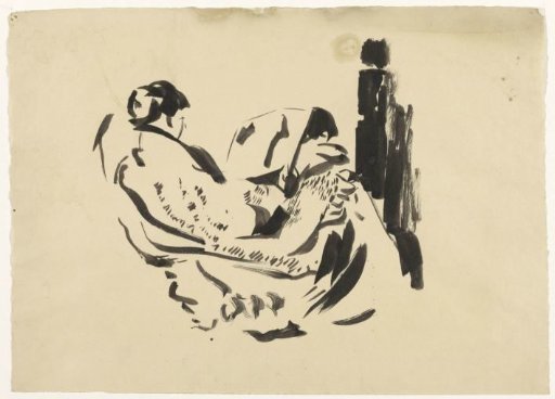 Study of Nel Wouters, seated in an armchair
