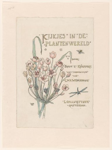 Design for a title page for: Emilie C. Knappert, Kijkjes in de plantenwereld, 1893