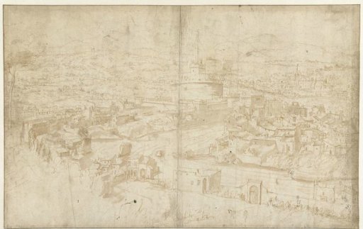 View of the Tiber and the Castel Sant' Angelo