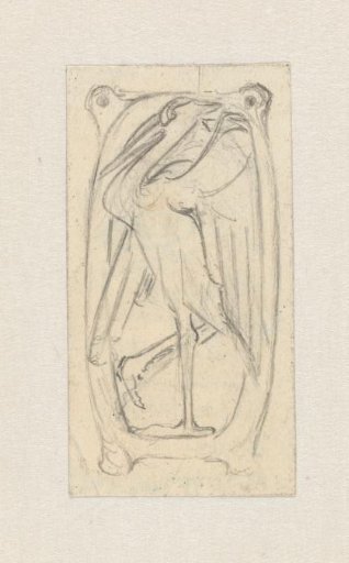Design for the Letter O, Composed of Birds