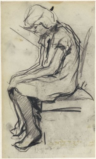 Sketch of a seated woman