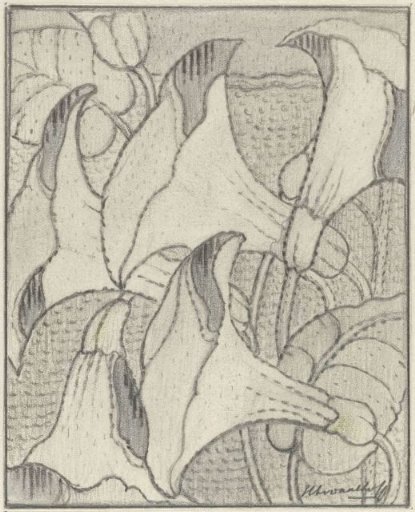 Ornament with lilies