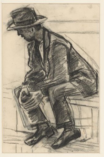 Seated Man with Hat