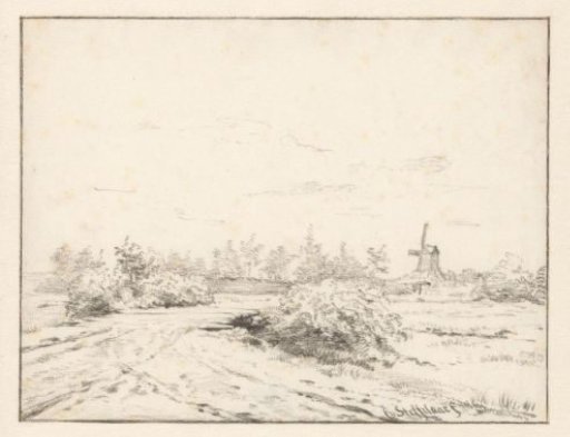 Landscape with a mill