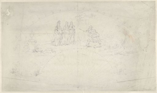 Design for a fan with the Judgment of Paris