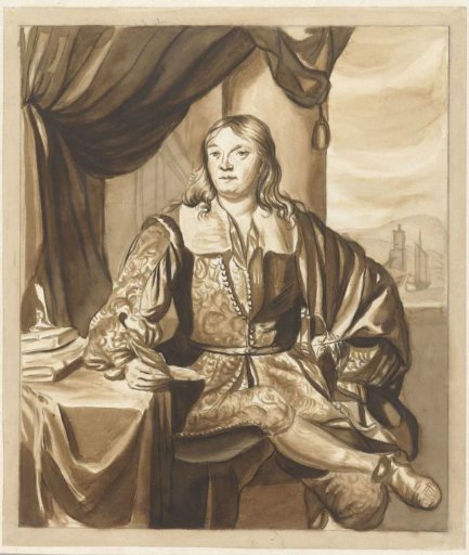 Portrait of a sitting young man